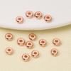 100pcs Flat Round Spacer Beads 18K Gold Plated Necklace Spacer Beads  Jewelry Making Accessory