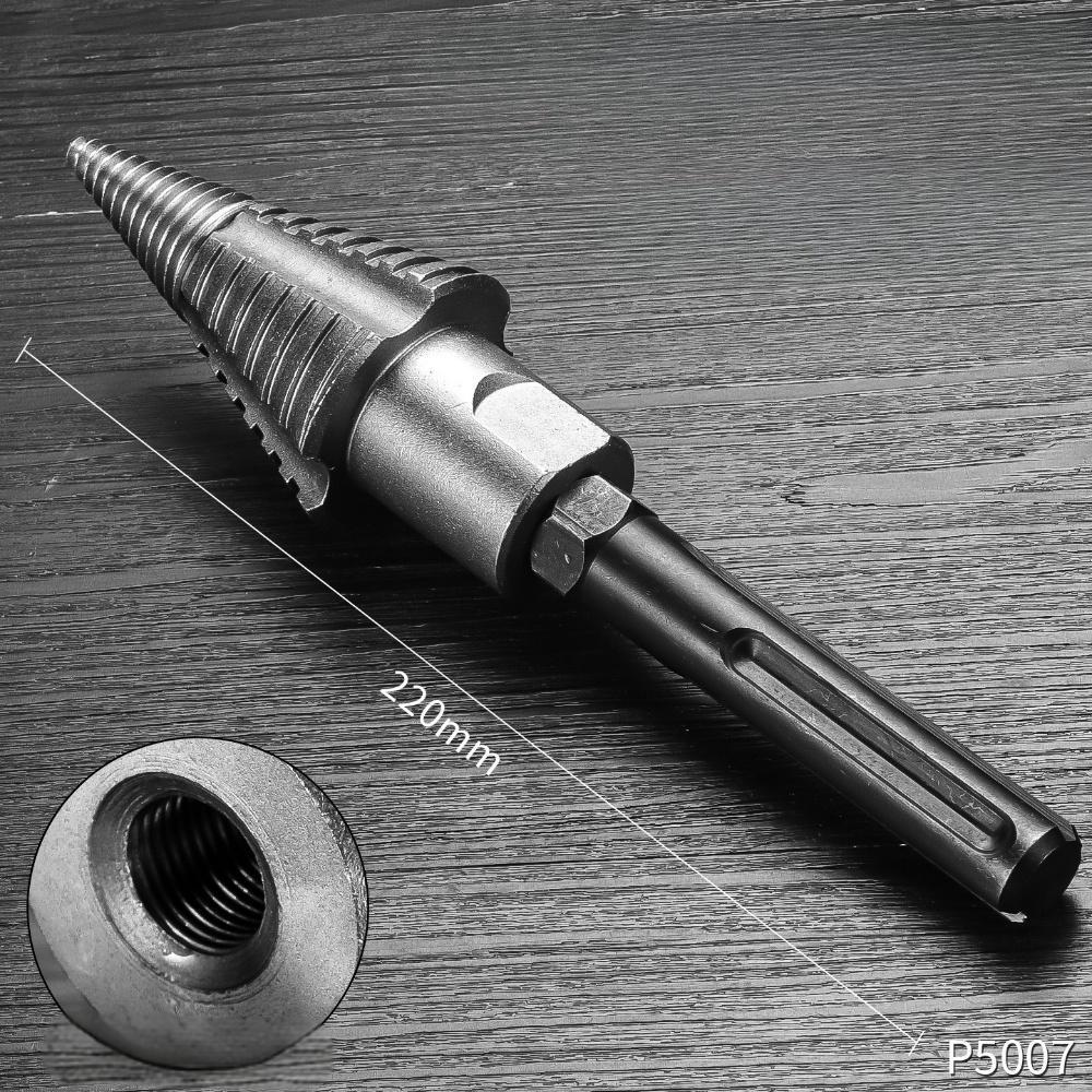 Wood Splitter Drill Bit With A Round Square Shank And A Detachable Firewood Screwdriver, High-carbon Steel Firewood Drill Bit