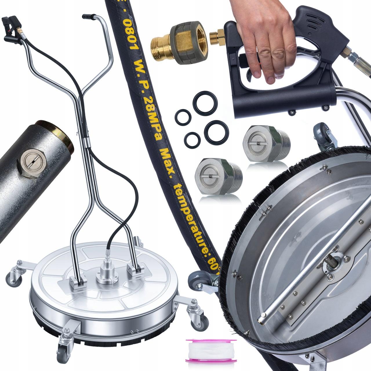 

Rosfix Обертова щітка T-Racer 61 INOX EasyLock – Для миття бруківки 24 | 2 форсунки | Сумісна з Karcher HD/HDS