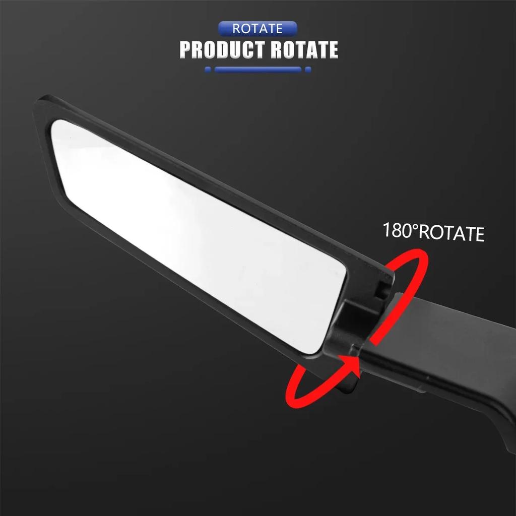 Suitable for Kawasaki Motorcycle Modified Sports Car Racing Fixed Wing Folding Rotatable Rearview Mirror