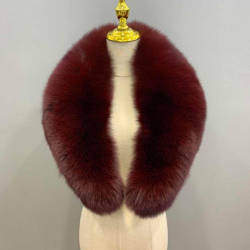 Custom Drop Shipping Fur Scarf Winter Warm Shawl Real Fox Raccoon Fur Collars