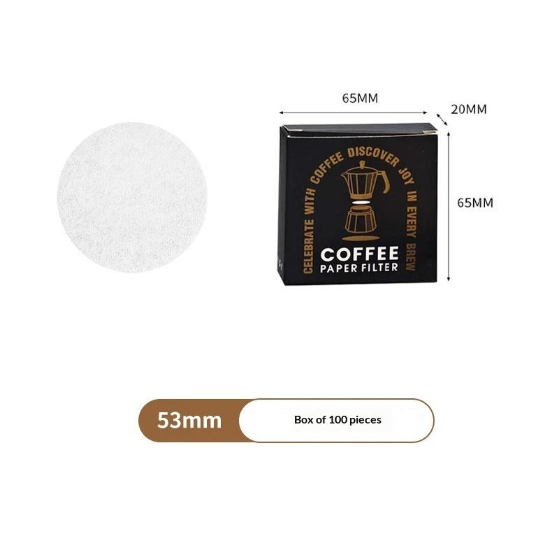 Coffee Filter Paper 100Pcs Eco-Friendly Disposable Round Filters Fit for Italian Portafilter Coffee Makers Party Use