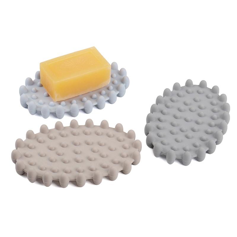 Silicone Soap Dish With Drain, Bar Soap Holder For Shower,Bathroom And Kitchen Sink Organizer,Self Draining Waterfall Soap Tray