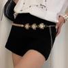 Gold Silver Chain Belt High-end Design Metal Chain Waistband Fashion Dress Belt Chain  Women