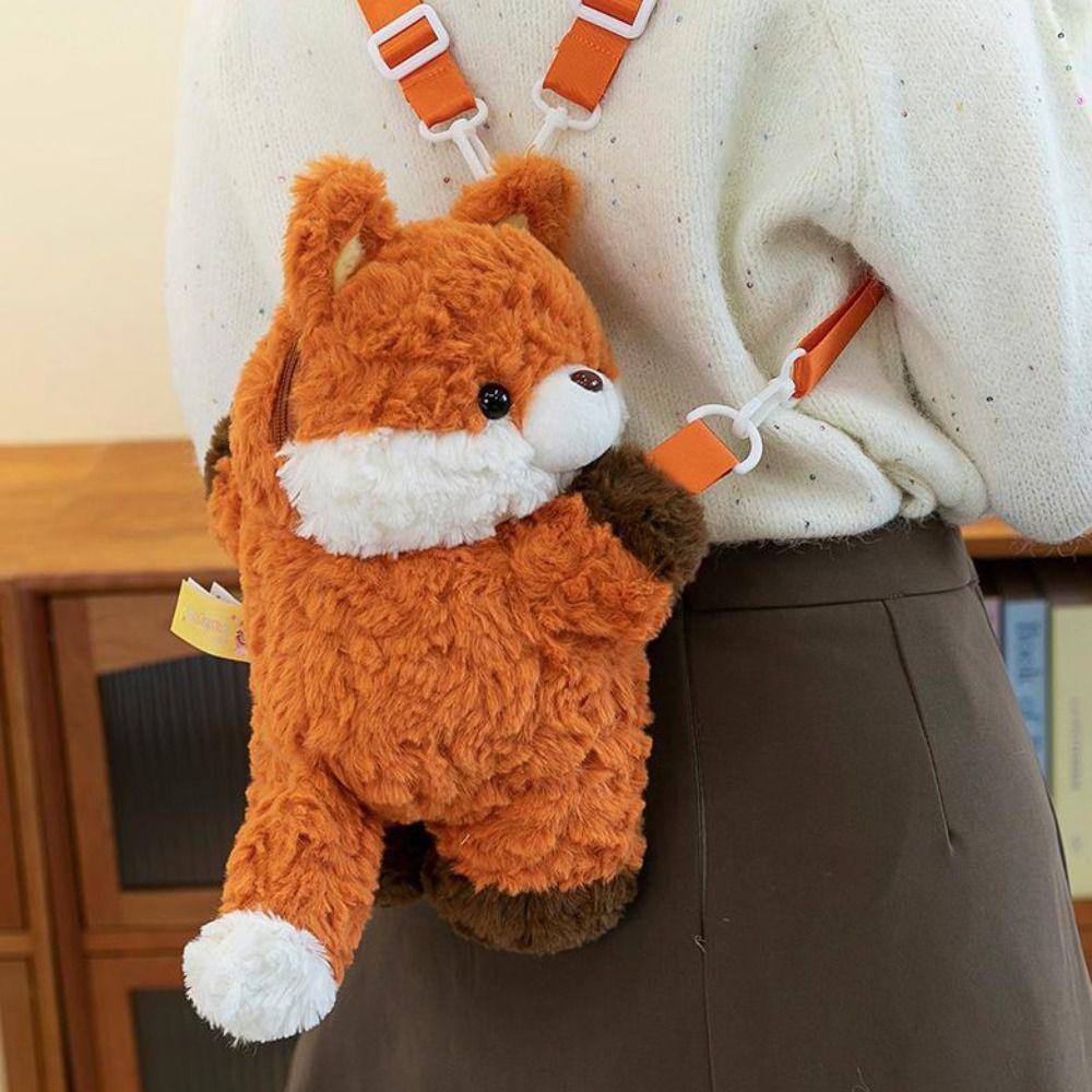 Animals Green Turtle Plush Backpack Phone Bag Cartoon Plush Schoolbag  Lady