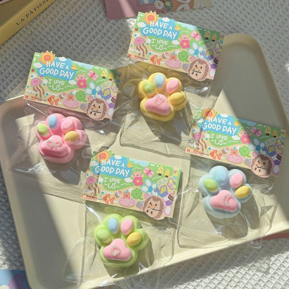 Mochi Taba Squishy NEW Fidget Toy Anti-stress Mini Kawaii Cat Paw TPR Small Cat Paw Cute Pink Cat Foot Pinch Decompression Toy