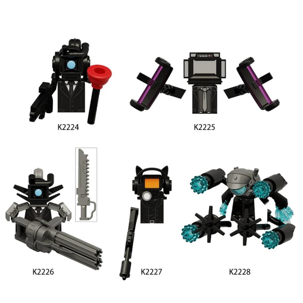 

MOC Skibidi Туалетный человек против монитора Строительные блоки Аудио и Камера Человек Игрушки для детей Рождественский подарок на день рождения