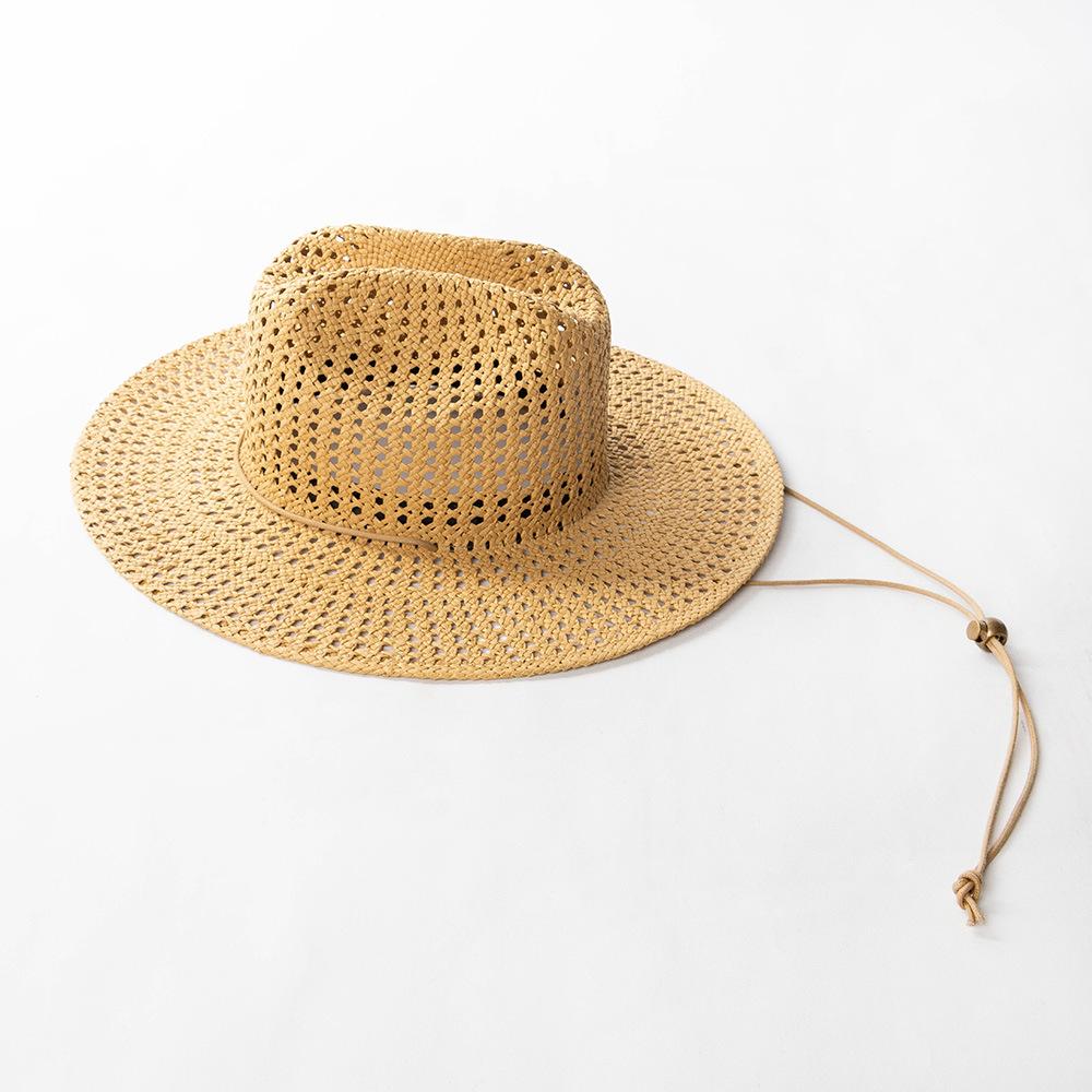 

Летняя ковбойская кепка ручной работы из бумаги и травы в стиле вестерн для мужчин и женщин, панама для отдыха, шляпа в стиле джаз head size 57cm