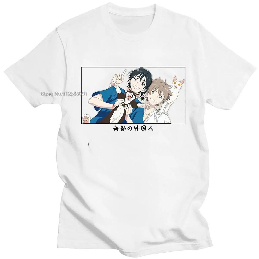 Umibe No Etranger Hashimoto Shun und Chihana Mio Japanische Klassische Comics Druck Sommer Wild Locker 100% Baumwolle s T-Shirt