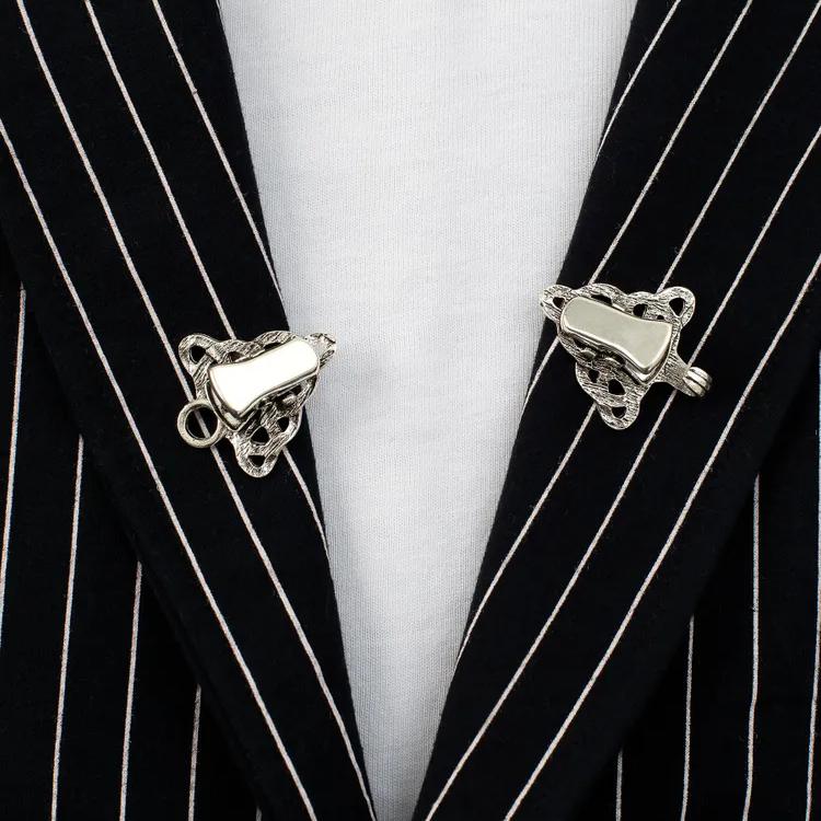 Retro Pulloverclip Mode Hohlschnalle Taillenclip Schal Shawl Schnalle Damen Kragen Accessoires