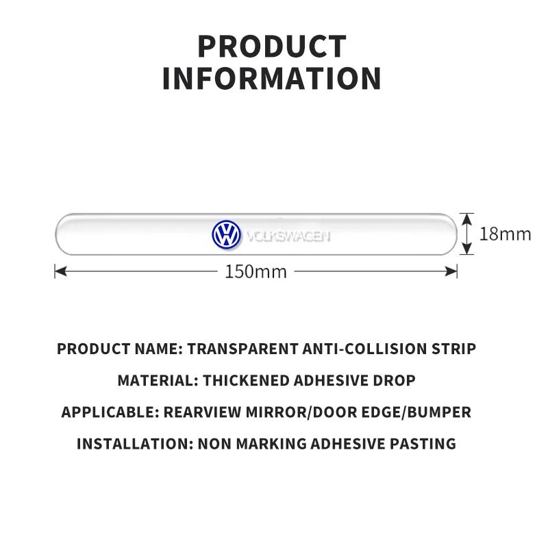 For Volkswagen Car Protective Film Accessories Door Handle Rubber Sticker Decal Decals For VW GTI Polo Golf Passat Tiguan Arteon