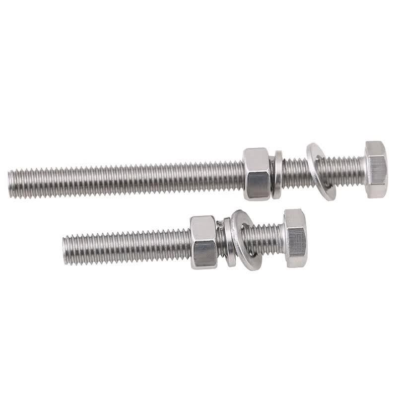 304 Stainless Steel Hex Bolt Fastener Set