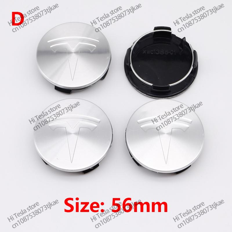 ALL1 56mm 4 Piece Wheel Tire Center Cap Logo for Tesla Original Hub Caps Model3 Model Y Model S X High Quality Auto Accessories