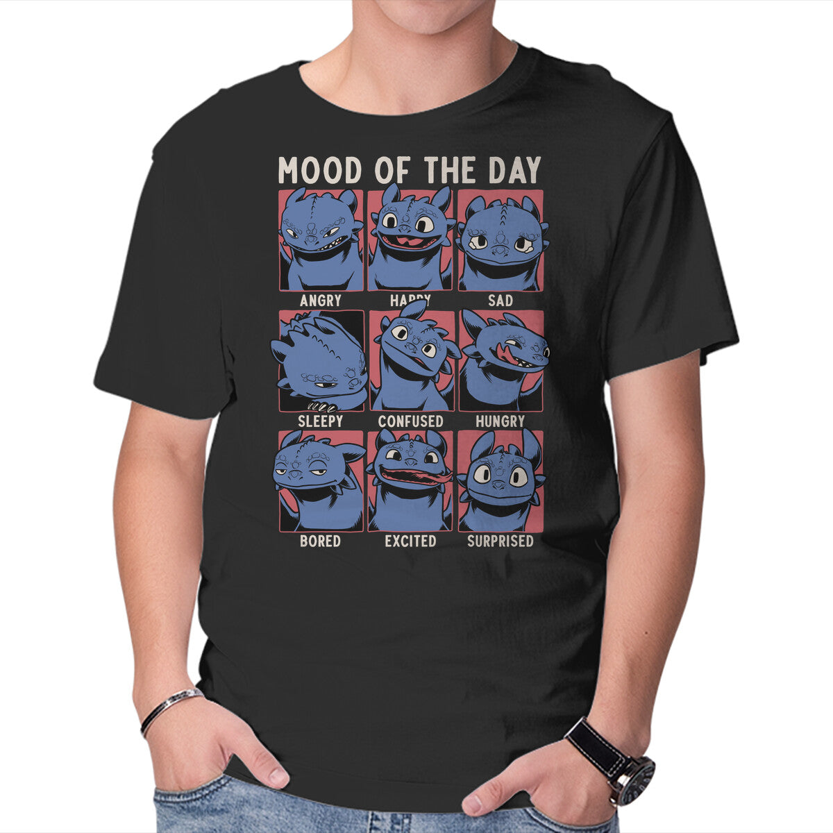 Unisex Crew Neck T-Shirt Viking Dragon Mood Graphic Short Sleeve Casual Tee XL