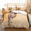 Camel King Queen Duvet Cover Tropical Desert Animals Bedding Set Lovely Wildlife Quilt Cover 2/3pcs Polyester Comforter Cover