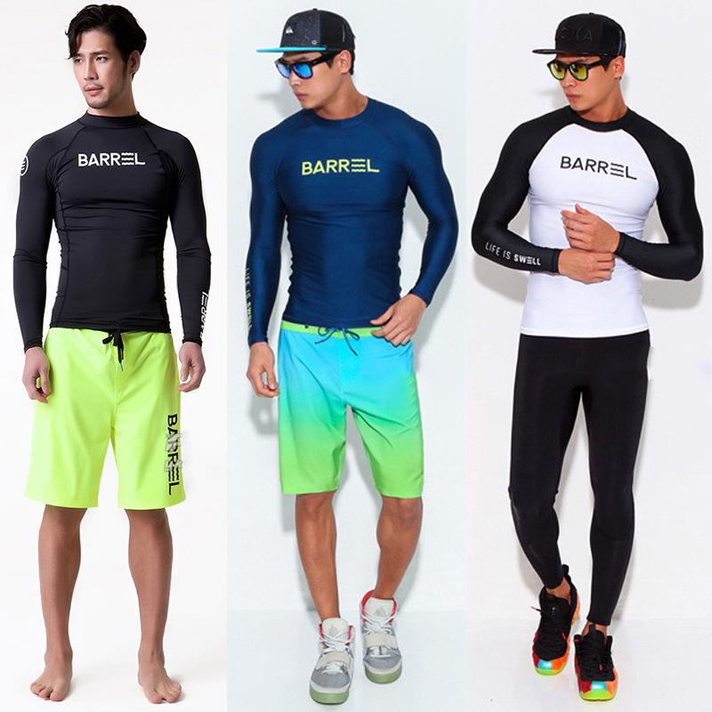 Men's Korean Quick-Dry Long-Sleeve Surf & Swim Sunscreen Set