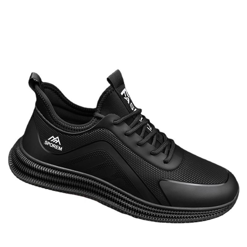 Winter men's shoes personalized black sports shoes men's soft-soled non-slip work labor insurance shoes leisure travel dad tide shoes