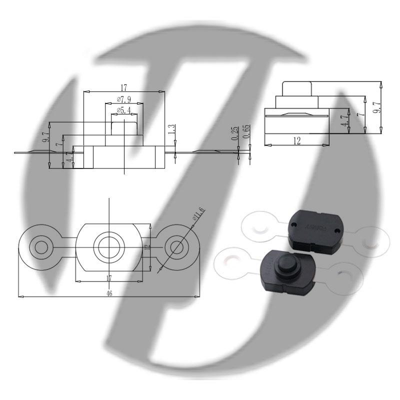 12x12 LED Flashlight Desk Lamp with Self-Locking Power Switch