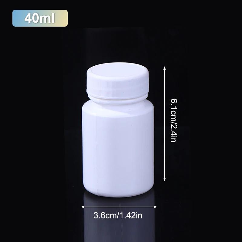 15 ml-180 ml Plastflaske Hvit Medisinflaske Med Skrukork Matkvalitet PE Oppbevaringspakning Beholder Pilleboks Etuiholder