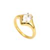 European and American style stainless steel ring with cubic zirconia14k Light luxury fashion versatile ring jewelry
