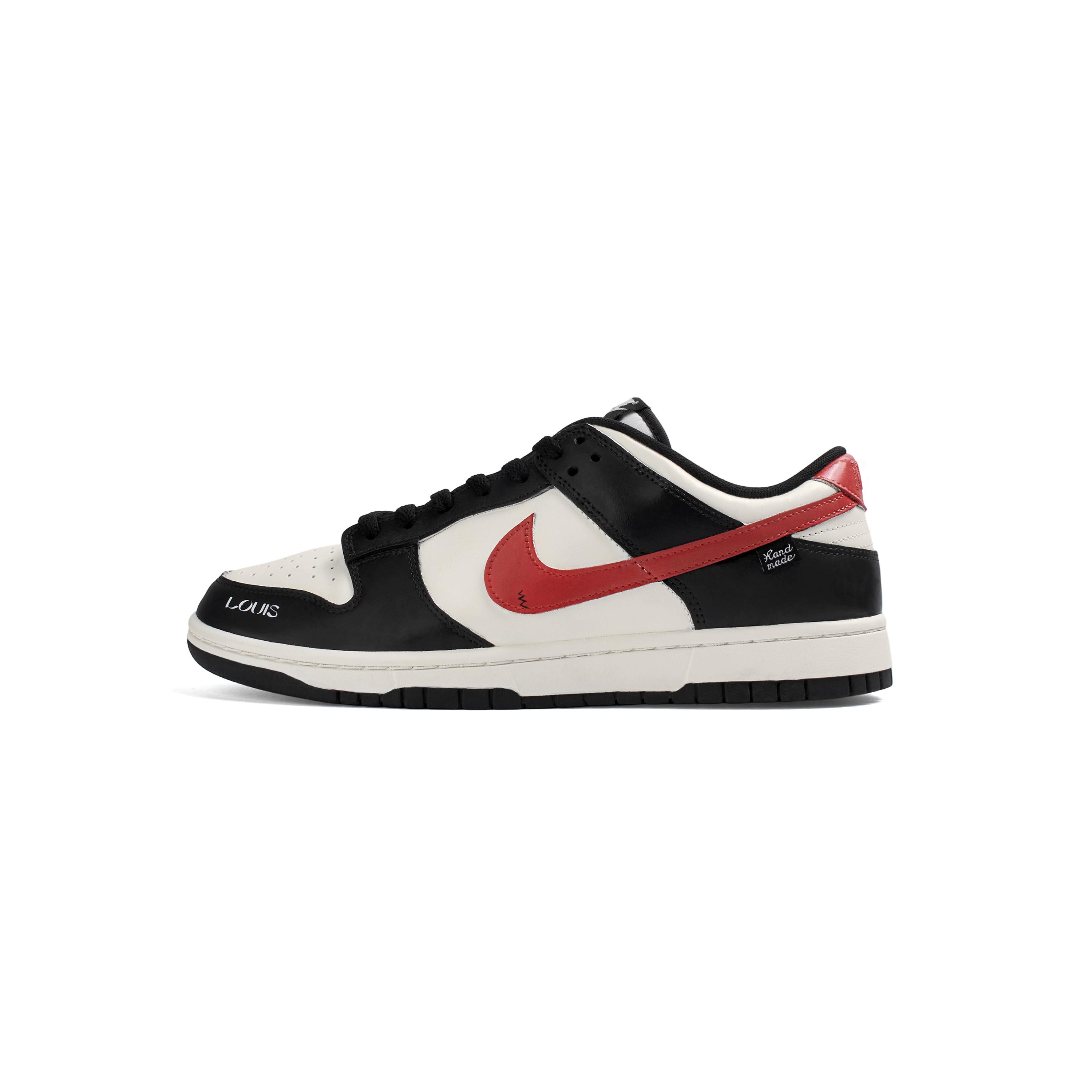 

Nike Dunk Cushioning Abrasion Resistant Lightweight Low top Skateboard Shoes Unisex Black Red DD1391-100(Team354-) 39