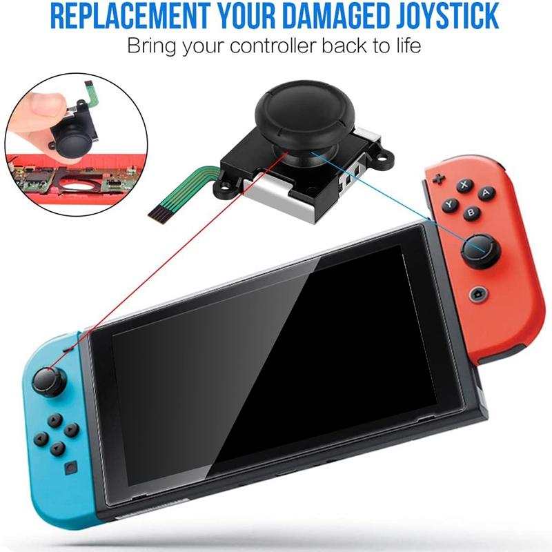 24Pcs 3D Replacement Joystick for Joycon Joystick Replacement for Nintendo Switch Joy Con Grip Accessories