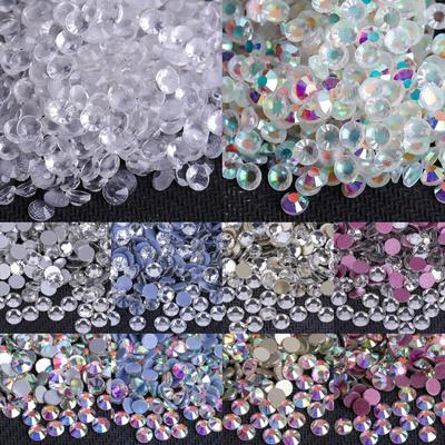 Wei Chen Strass Weiß Ab Farbe Flachboden Diamant Kleber Nackter Kristall Glas Stoff Kleidung Nagelkunst Dekoration