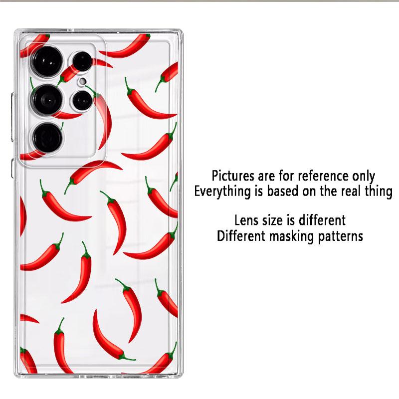 Phone Cover Case for Samsung Galaxy S26 S21 S22 FE S25 Edge S20 Plus S23 Ultra S24 Note 20 Ultra 10 Fruit Chili