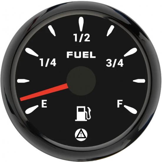 7 Color Backlight 52mm Fuel Level Gauge With Flashing Alarm 0-190ohm 240-33ohm 0-90ohm Oil Tank Meter Digital pointer Gauge