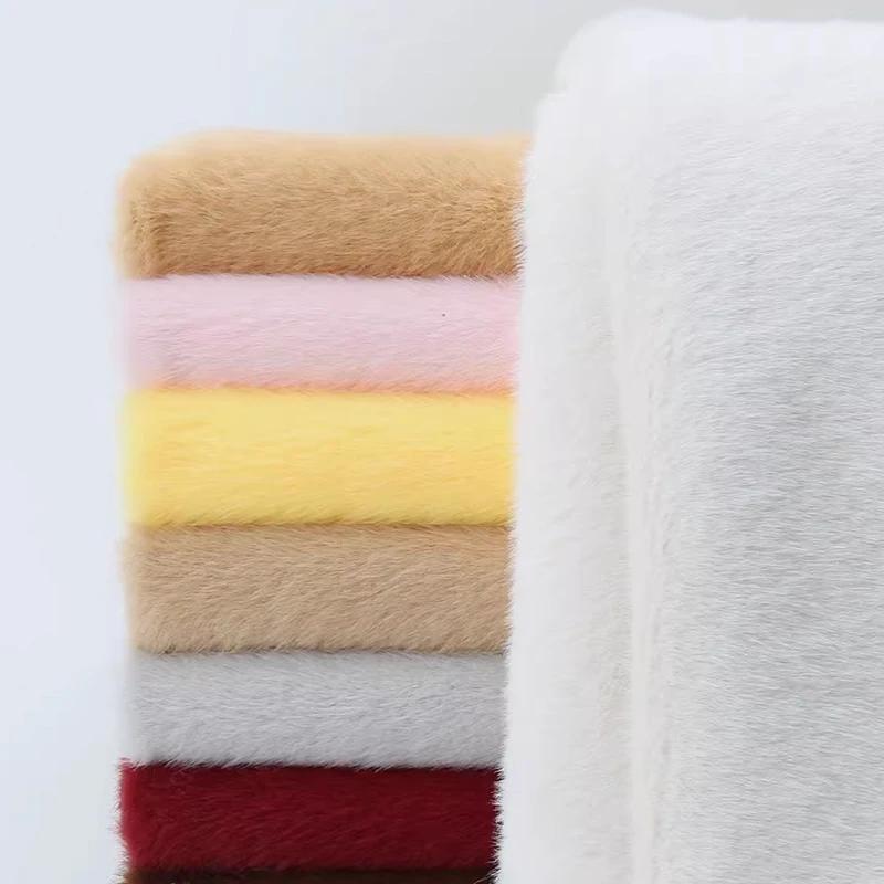 50x50cm 5mm Soft Breathable Elastic Faux Fur Fabric for Sewing Plush Toy Doll Scarf Hat Decorative Cloth Handmade DIY Fabrics