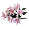 10 Heads Artificial Lily Flowers European Multicolor Fake Bridal Flower Bouquet Wedding Home Party Decoration Flowers