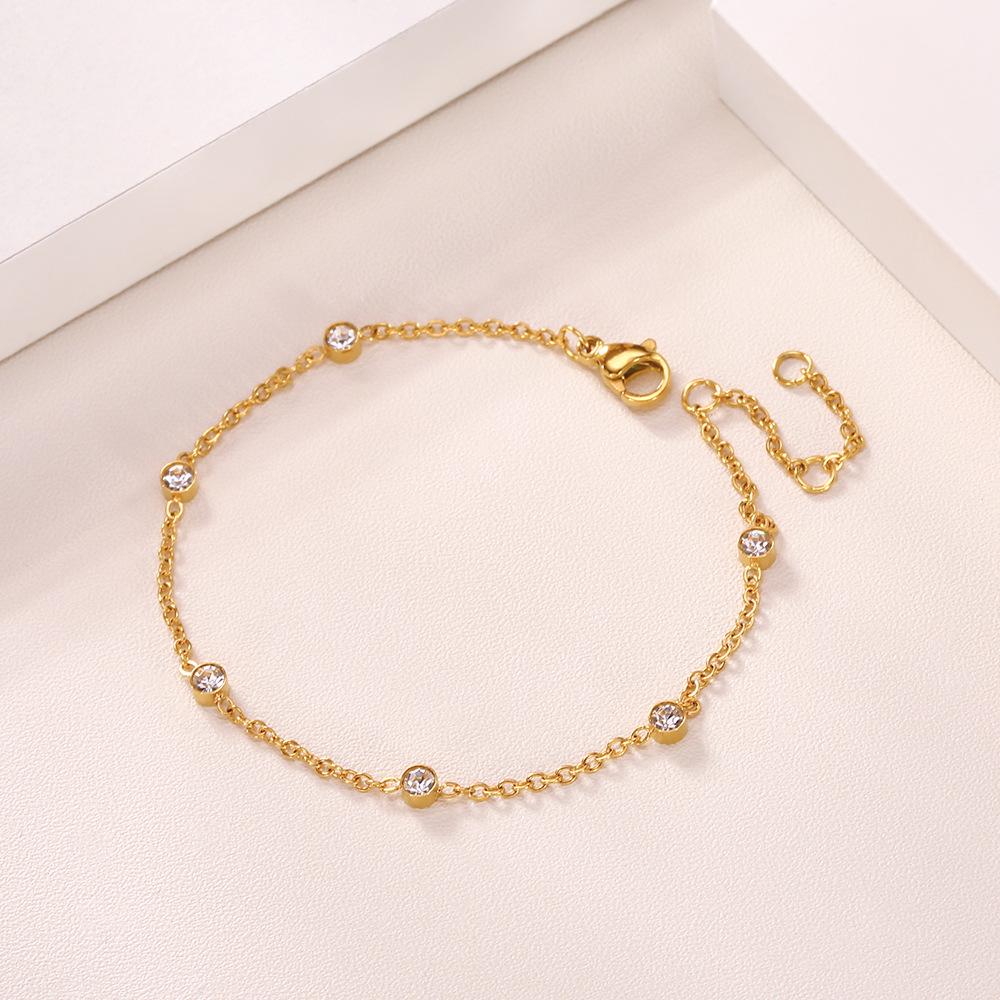 European & American Titanium Steel 18K Gold-Plated Versatile Light Luxury Bracelet