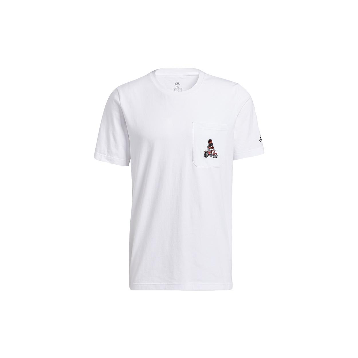 adidas Casual Sports Basketball Round Neck Short Sleeve White Men s GP3427 XXXL