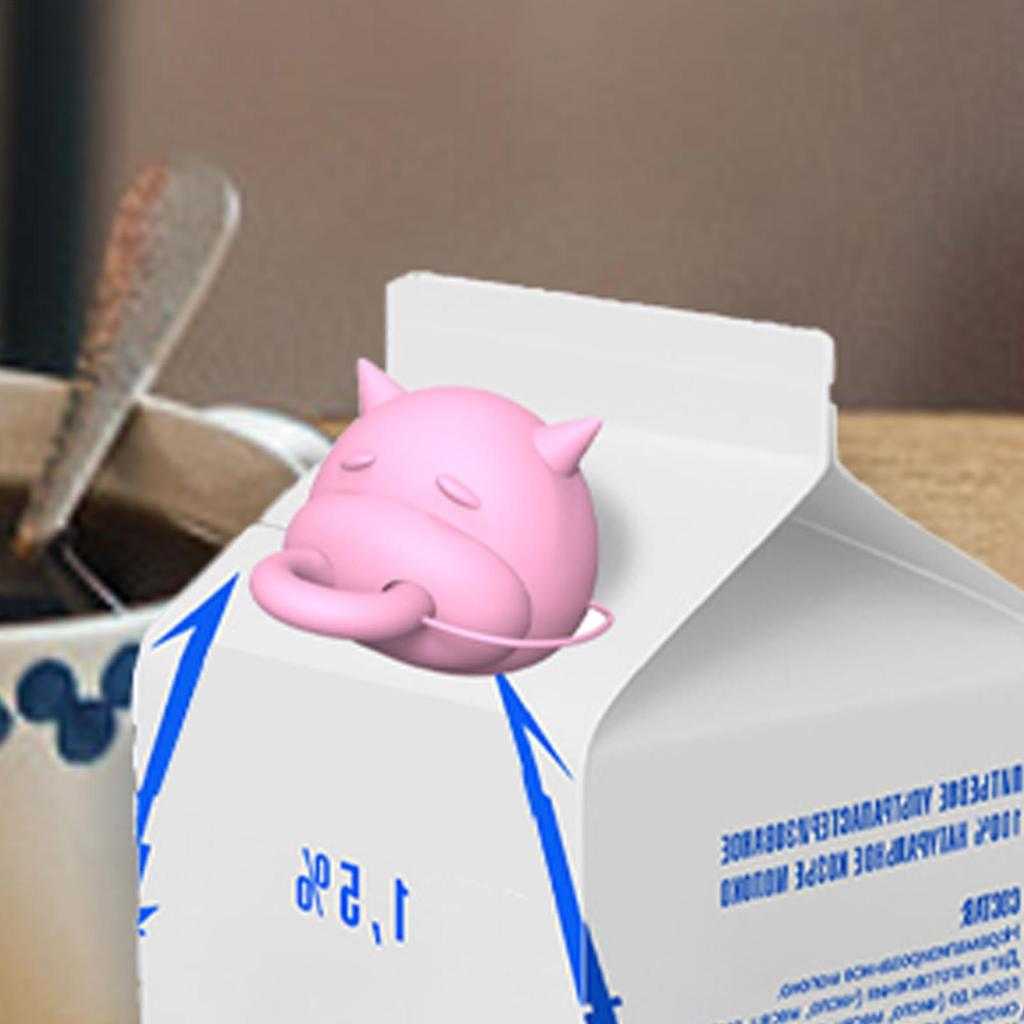 Silicone Milk Bottle Dispenser Caps Pour Spout Lids Replacement Lids for Box Milk Anti-Spill Silicone Cover for Carton Beverages