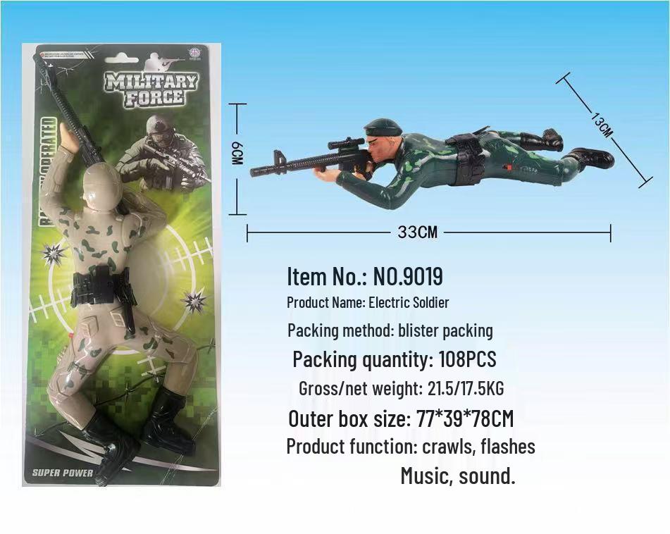 Electric Crawling Captain America & Spider-Man Toy: Lights, Sounds, Music Simulation