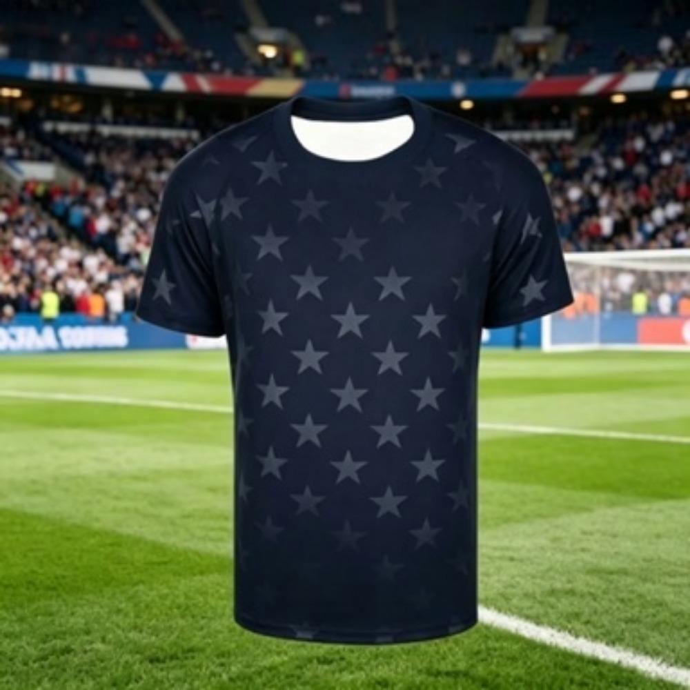 Maglietta da calcio a maniche corte, stile USA 2026, traspirante, assorbe il sudore e ventilata, essenziale per lo sport e il tempo libero