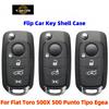 Xjmynb Für Fiat Toro 500X 500 Punto Tipo Egea Für Dodge Neon 3/4 Tasten Ersatz Klappschlüssel Autoschlüssel Schale Gehäuse Fob Gehäuse