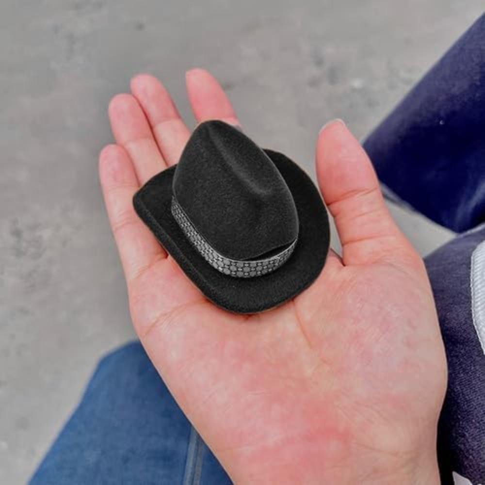 Velvet Cowboy Hat Box Retro Hat Box Jewelry Box Western Wedding Decor  Ring