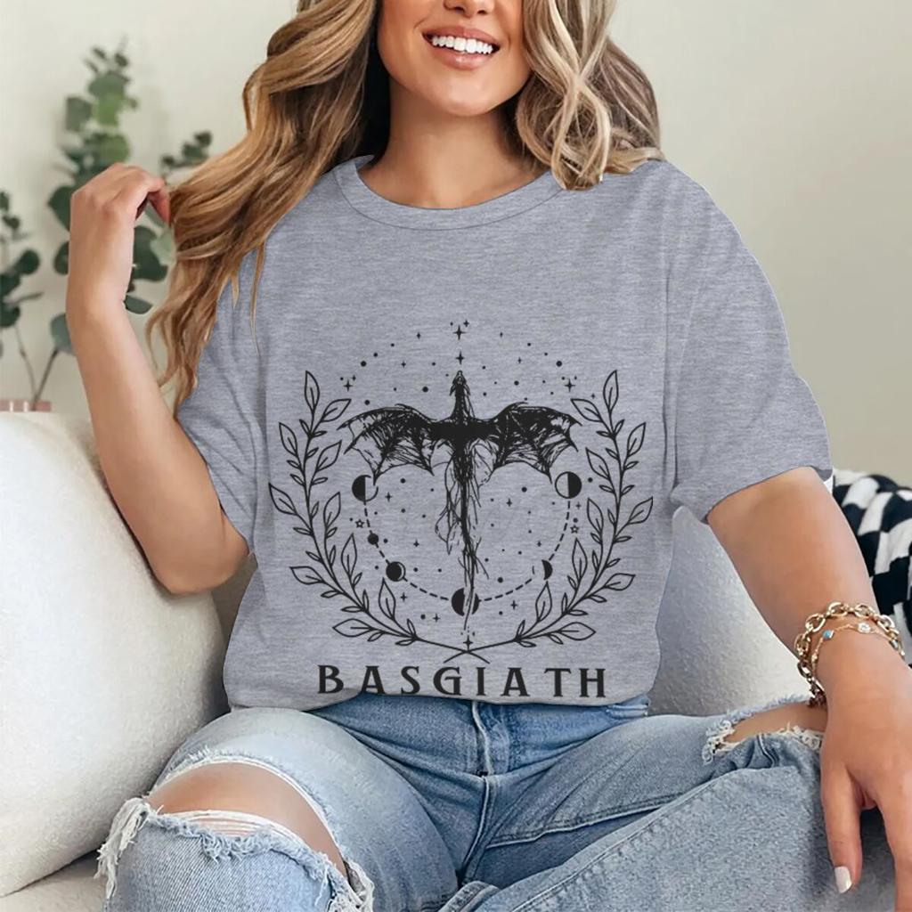 Basgiath War College Tshirt Trendy Dragon Fantasy Reader Bookish Tshirt Stylish Women Unisex Graphic Reading Tee Shirt