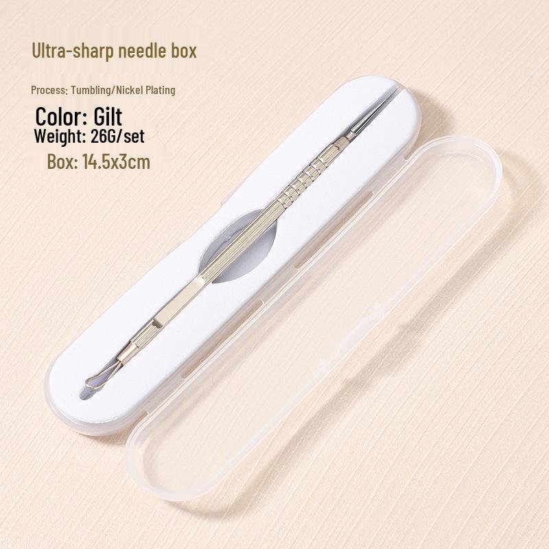 Stainless Steel Blackhead Remover Tool Set: Clips and Needles for Acne and Pimple Care