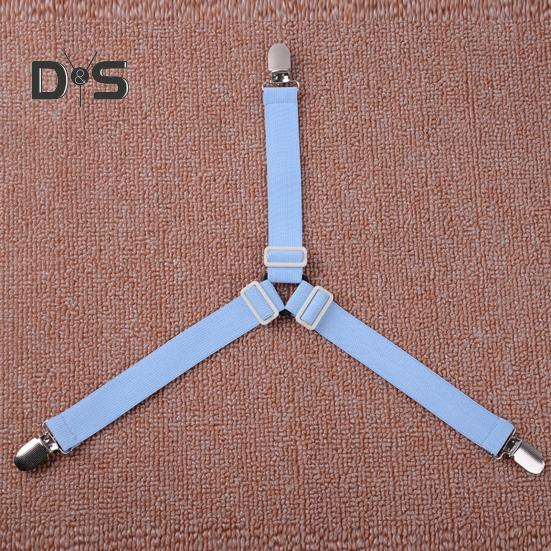 4Pcs Triangle Bed Sheet Straps Adjustable Design Simple Installation Non Slip Fitted Sheet Straps Bed Sheet Clips