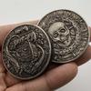 Wandering Coin, Pirate Skeleton Octopus Sailboat, Deep Carving, 5mm Thick, Commemorative Medal, 40mm Copper Silver Coin, Commemorative Coin