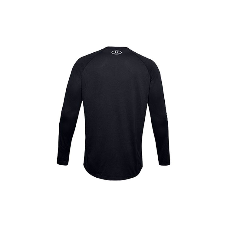 Under Armour Tricou de antrenament cu mânecă lungă, respirabil, slim fit, pentru bărbați, topuri, negru 1357239-001
