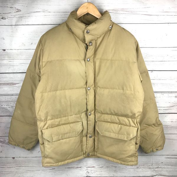 USED/1970s-80s USA Made Vintage THE NORTH FACE Brown Tag TALON Zip Down Jacket Men's M Brown Beige