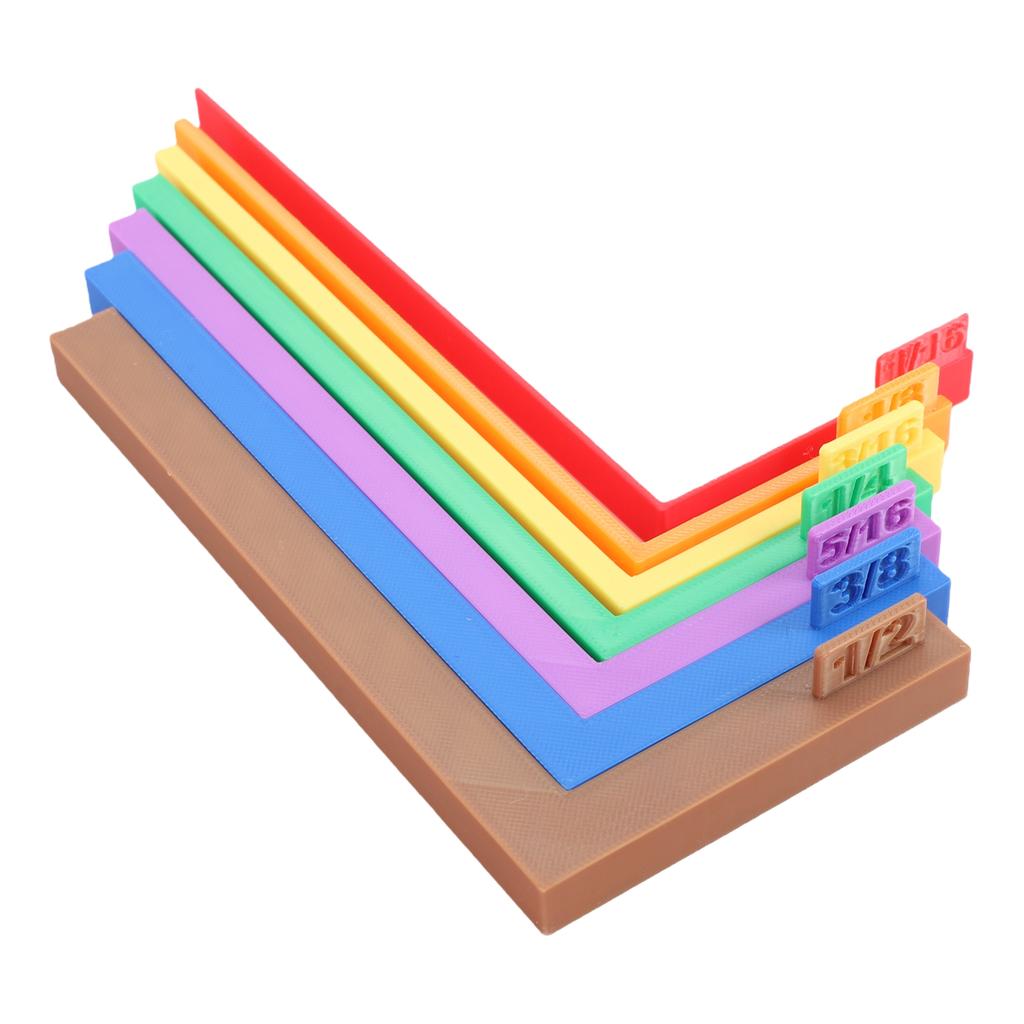 7PCS Paper Crafting Alignment Guides with Storage Case Color Coded Layering and Matting Spacers for Card Making