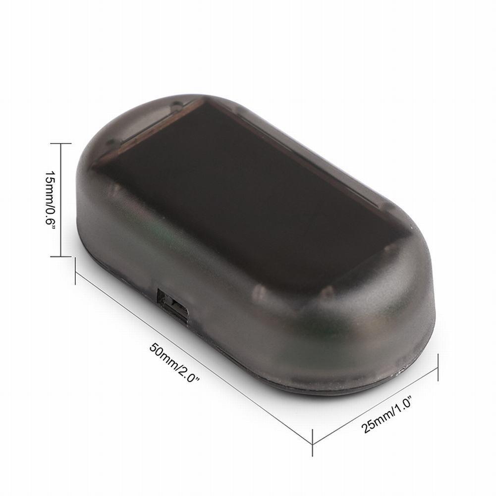 Auto Solarenergie Simulierter Dummy Alarm Warnung Diebstahlschutz LED Blinkendes Sicherheitslicht