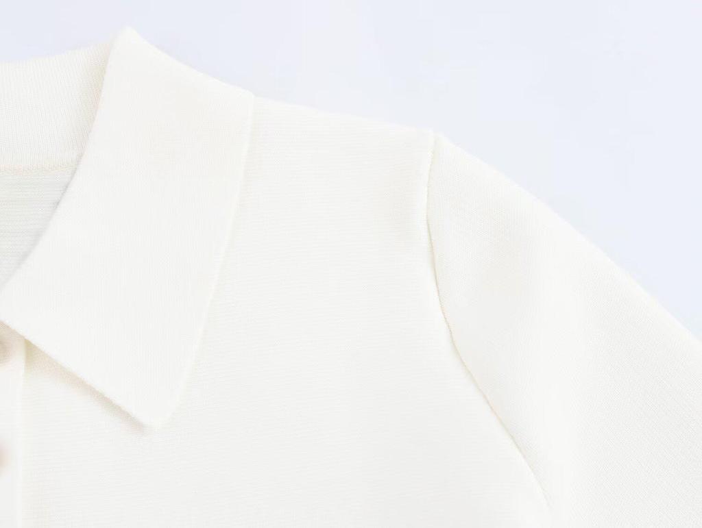 2025 Spring Women's European & American Style Fashion Knit Coat with Short Skirt Hem