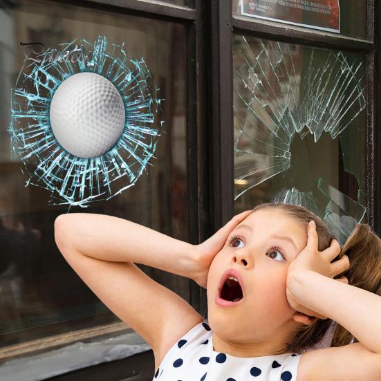 3D-prank vanskelig knust glass-klistremerke Realistisk visuell påvirkning Vanntett Sterk klebrighet Enkel påføring Bildekal Vindusklistremerke