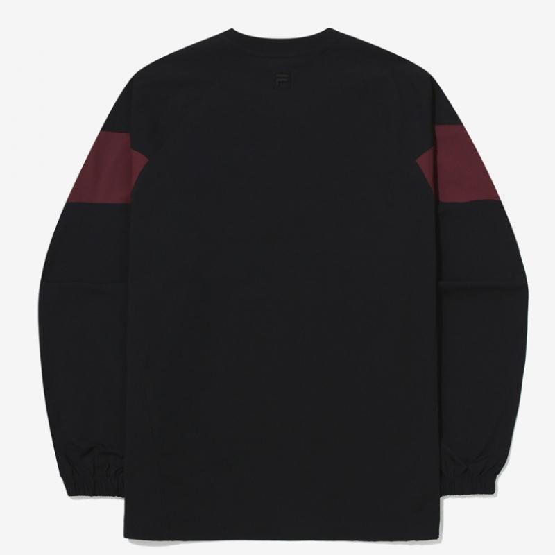 Fila Color Block Woven Sweatshirt Fs2pog3105x Blk