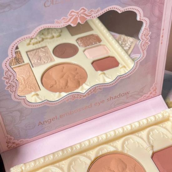 Relief Angel Eye Shadow Blush Highlights Palette Smooth Texture Delicate Blend Radiant Makeup for On-the-go